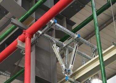 金川该抗震支架的整体式支吊架结构协调性好